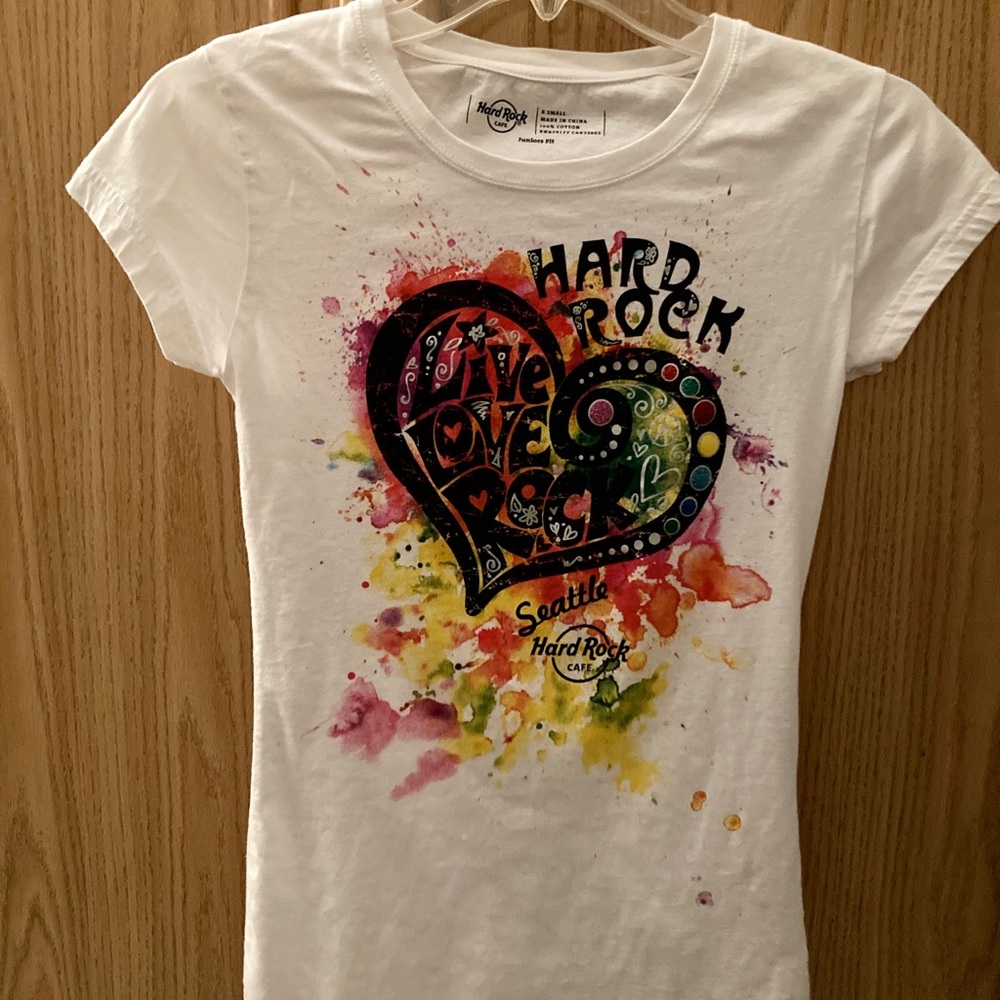 Hard Rock Cafe Seattle Live Love Rock T- Shirt - Picture 1 of 4